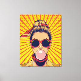  Pop Art Colorido  Arte Moderna Vibrante  キャンバスプリント