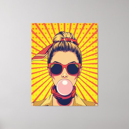  Pop Art Colorido  Arte Moderna Vibrante  キャンバスプリント (正面)