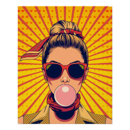  Pop Art Colorido  Arte Moderna Vibrante  ポスター