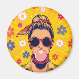 Pop Art Colorido  Arte Moderna Vibrante  マグネット