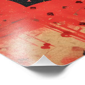 Pop Art de Rostro con Corazones フォトプリント (角)