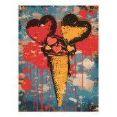 Pop Art Dulce: Helado de Corazones フォトプリント (正面)