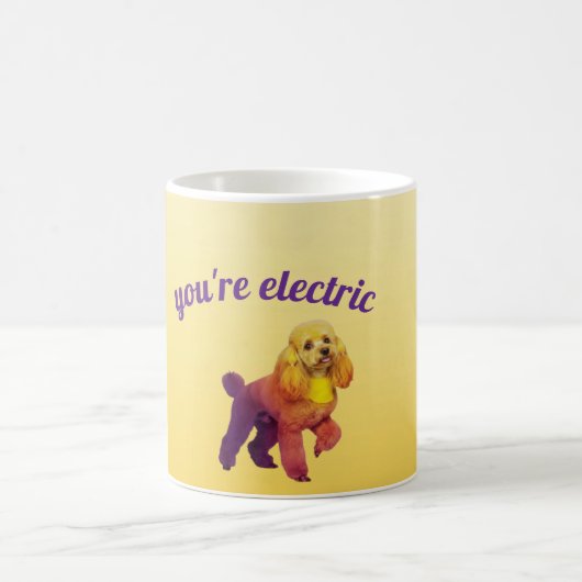 Pop Art Electric Poodle Dog Coffee Mug コーヒーマグカップ (中央)