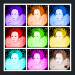 Pop Art Elizabeth I ポスター<br><div class="desc">This colorful pop art version of a portrait of Elizabeth the First is a fun way to express your love of Elizabeth I and all things Elizabethan. Available on a wide range of t-shirts and gifts.</div>