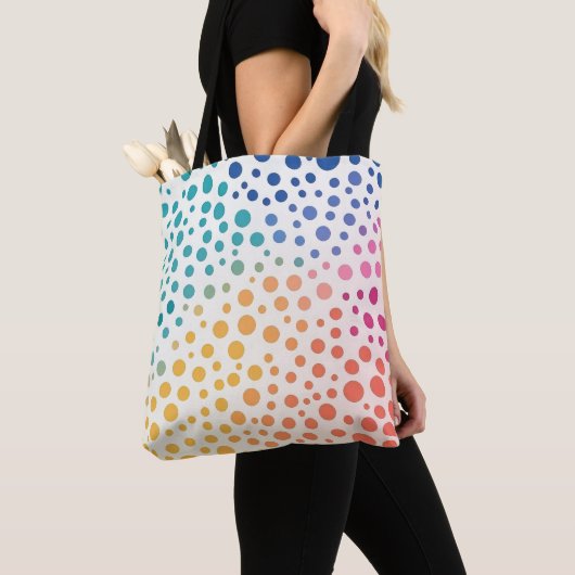 Pop Art Energy Dots Colorful Gradient トートバッグ (クローズアップ)