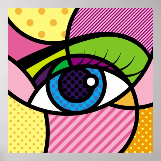 POP ART Eyes Illustration.art,pop,eye,graphic desi ポスター (正面)