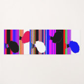 Pop Art Faces – Neon Yoga Mat ヨガマット (正面(横))