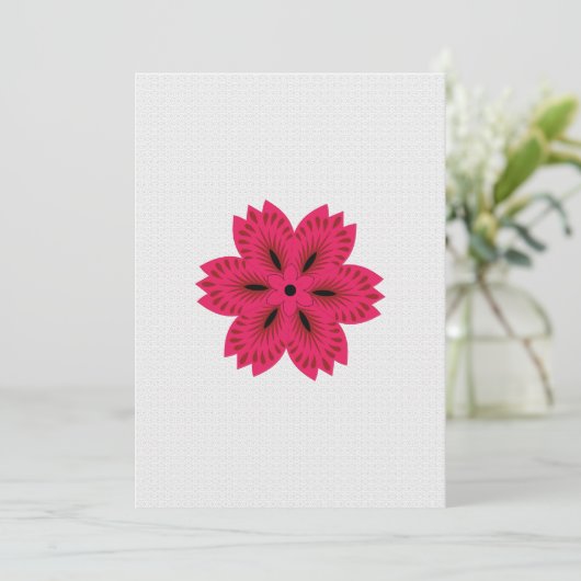 Pop Art Flower Poster | Bold Modern Wall Art 招待状 (スタンド正面)