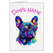Pop Art French Bulldog NYC Custom Name Card (正面)