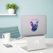 Pop Art French Bulldog NYC Personalized Name シール (デスク上のノートパソコン)