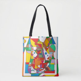 Pop Art Geometric Mermaid Triangle Tote Bag トートバッグ