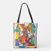 Pop Art Geometric Mermaid Triangle Tote Bag トートバッグ (裏面)