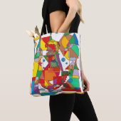 Pop Art Geometric Mermaid Triangle Tote Bag トートバッグ (クローズアップ)