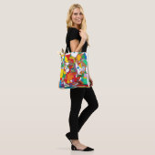 Pop Art Geometric Mermaid Triangle Tote Bag トートバッグ (モデル)
