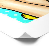 Pop Art Girl with Burger Kitchen  24x24 Poster ポスター (角)