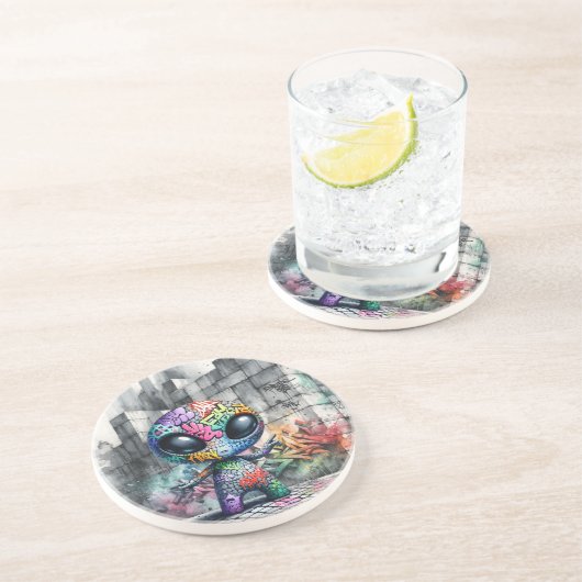 Pop Art Graffiti Alien コースター (側面)