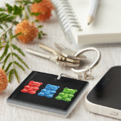 Pop Art Gummy Bears キーホルダー (正面右)