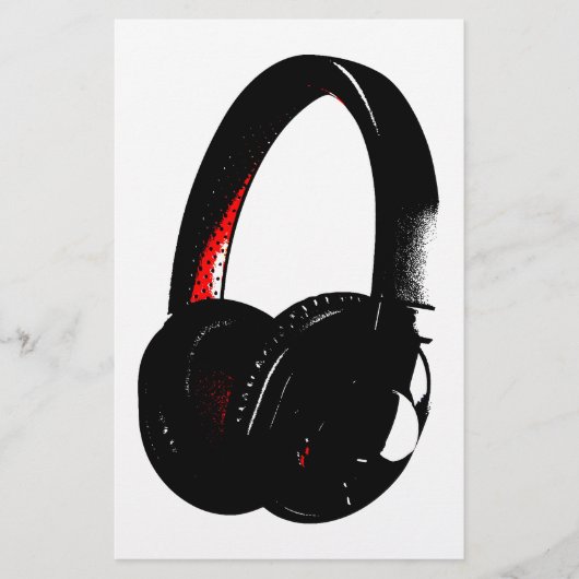 Pop Art Headphones 便箋 (正面)