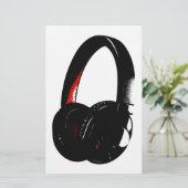 Pop Art Headphones 便箋 (スタンド正面)