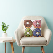 Pop Art Iced Donuts Kawaii Cushion Pillow クッション (椅子)