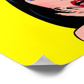 Pop Art illustration in Roy Lichtenstein style ポスター (角)