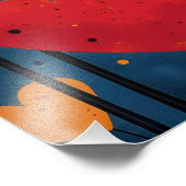 Pop Art Intenso: Rostro y Corazones フォトプリント (角)