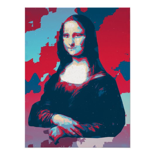 Pop Art Interpretation of Mona Lisa ポスター (正面)