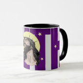Pop Art Jesus Christ Purple Faith Mug - Taza Crist マグカップ (正面右)