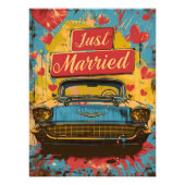 Pop Art: Just Married Retro フォトプリント (正面)