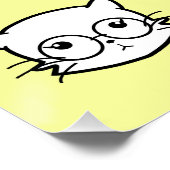 Pop Art Kawaii Cat  Emoji 2 ポスター (コーナー)