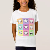 Pop Art Kawaii Cat  Emoji 2 Tシャツ (正面)