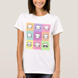 Pop Art Kawaii Cat Emoji 2 Tシャツ