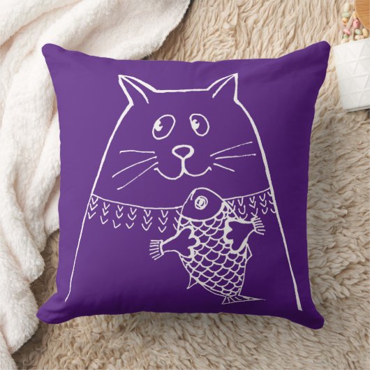 Pop Art Kitty クッション (ブランケット)