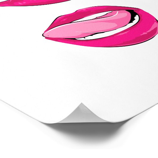 Pop art lips ポスター (角)