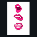 Pop art lips ポスター<br><div class="desc">This hot pink seductive lips is just the pop of colour you need for your home or office.</div>