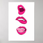 Pop art lips ポスター<br><div class="desc">This hot pink seductive lips is just the pop of colour you need for your home or office.</div>