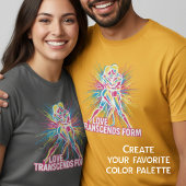 Pop Art Love Transcends Form Cyberpunk Couple Grap Tシャツ