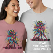 Pop Art Love Transcends Form Cyberpunk Couple Grap Tシャツ