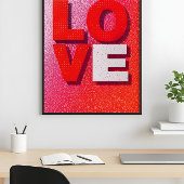 Pop Art LOVE Typography Abstract Valentine design  ポスター