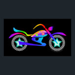 Pop Art MOTORCYCLE POSTER ポスター<br><div class="desc">A pop art style MOTORCYCLE - Change the background color & add text!</div>
