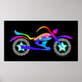 Pop Art MOTORCYCLE POSTER ポスター (正面)
