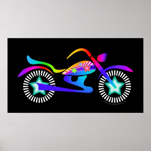 Pop Art MOTORCYCLE POSTER ポスター (正面)