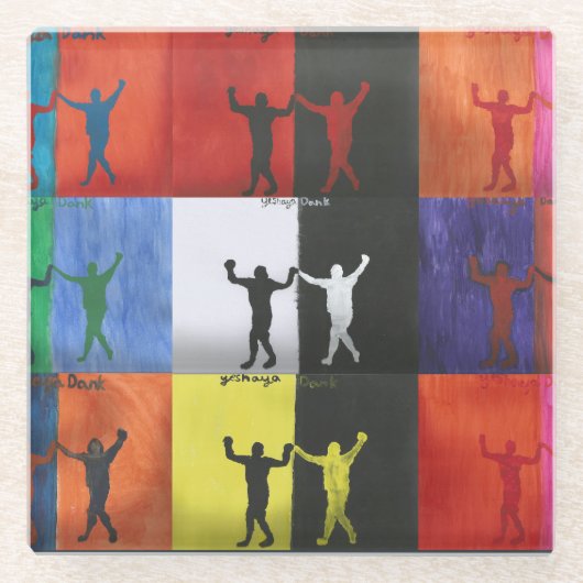 Pop art no.1 by Yeshaya Dank -  ガラスコースター (正面)