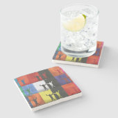 Pop art no.1 by Yeshaya Dank -  ストーンコースター (横)