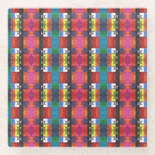 Pop art no.1 by Yeshaya Dank - unity & harmony ガラスコースター (正面)