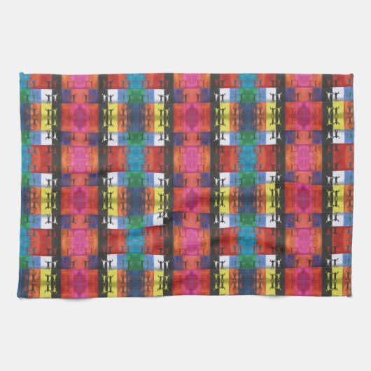 Pop art no.1 by Yeshaya Dank - unity & harmony キッチンタオル (横)