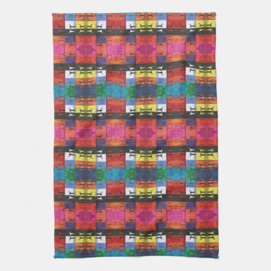 Pop art no.1 by Yeshaya Dank - unity & harmony キッチンタオル (縦)