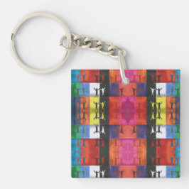 Pop art no.1 by Yeshaya Dank - unity & harmony キーホルダー