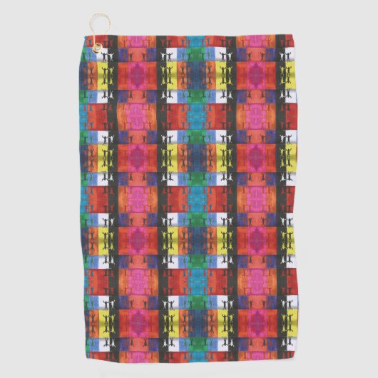 Pop art no.1 by Yeshaya Dank - unity & harmony ゴルフタオル (正面)