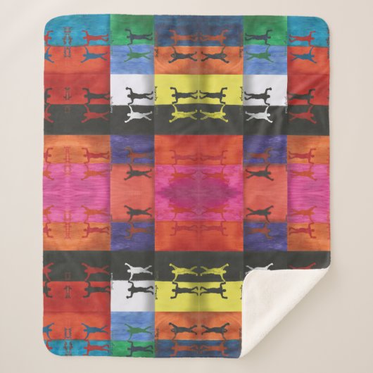 Pop art no.1 by Yeshaya Dank - unity & harmony シェルパブランケット (正面)